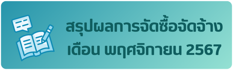 สรุปผลการจัดซื้อจัดจ้าง เดือน พฤศจิกายน 2567