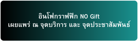 อินโฟกราฟฟิก NO Gift เผยแพร่ ณ จุดบริการ และ จุดประชาสัมพันธ์